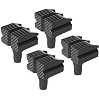 Silverline 548885 Topes de banco- Negro- 4pk- Set de 4 Piezas